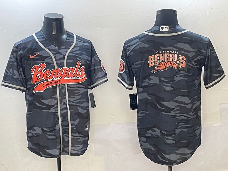 Men Cincinnati Bengals Blank Camo Joint Name 2025 Nike Limited NFL Jersey style 4->cincinnati bengals->NFL Jersey